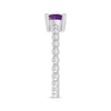 Thumbnail Image 2 of Amethyst Round Beaded Ring Sterling Silver