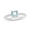 Thumbnail Image 0 of Aquamarine Round Beaded Ring Sterling Silver