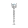 Thumbnail Image 1 of Aquamarine Round Beaded Ring Sterling Silver