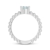 Thumbnail Image 2 of Aquamarine Round Beaded Ring Sterling Silver
