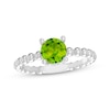 Thumbnail Image 0 of Peridot Round Beaded Ring Sterling Silver