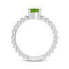 Thumbnail Image 2 of Peridot Round Beaded Ring Sterling Silver