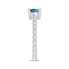 Thumbnail Image 3 of Swiss Blue Topaz Round Beaded Ring Sterling Silver