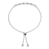 Thumbnail Image 2 of Swiss Blue Topaz & White Lab-Created Sapphire XO Bolo Bracelet Sterling Silver 9.5&quot;
