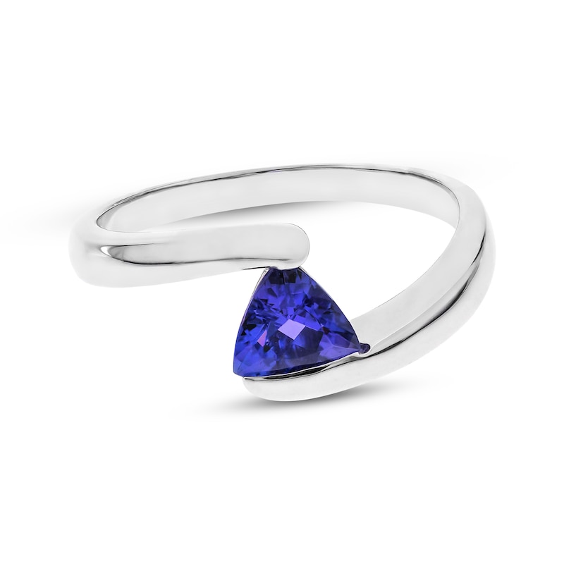 Main Image 1 of Tanzanite Bypass Ring Sterling Silver