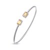Thumbnail Image 2 of Citrine & White Lab-Created Sapphire Rope Cuff Bangle Bracelet Sterling Silver