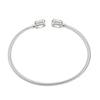 Thumbnail Image 3 of Peridot & White Lab-Created Sapphire Rope Cuff Bangle Bracelet Sterling Silver