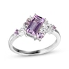 Thumbnail Image 1 of Amethyst & White Lab-Created Sapphire Ring Sterling Silver