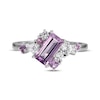 Thumbnail Image 3 of Amethyst & White Lab-Created Sapphire Ring Sterling Silver