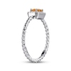 Thumbnail Image 2 of Citrine & White Lab-Created Sapphire Rope Ring Sterling Silver