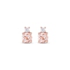 Thumbnail Image 1 of Morganite & Diamond Stud Earrings 1/20 ct tw Round-cut 10K Rose Gold