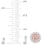 Thumbnail Image 3 of Morganite & White Topaz Halo Stud Earrings 10K Rose Gold