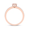 Thumbnail Image 2 of Morganite & Diamond Heart Ring 1/10 ct tw Round-cut 10K Rose Gold