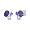 Thumbnail Image 0 of Multi-Shape Amethyst & Cultured Pearl Earrings Sterling Silver