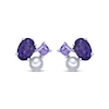 Thumbnail Image 2 of Multi-Shape Amethyst & Cultured Pearl Earrings Sterling Silver