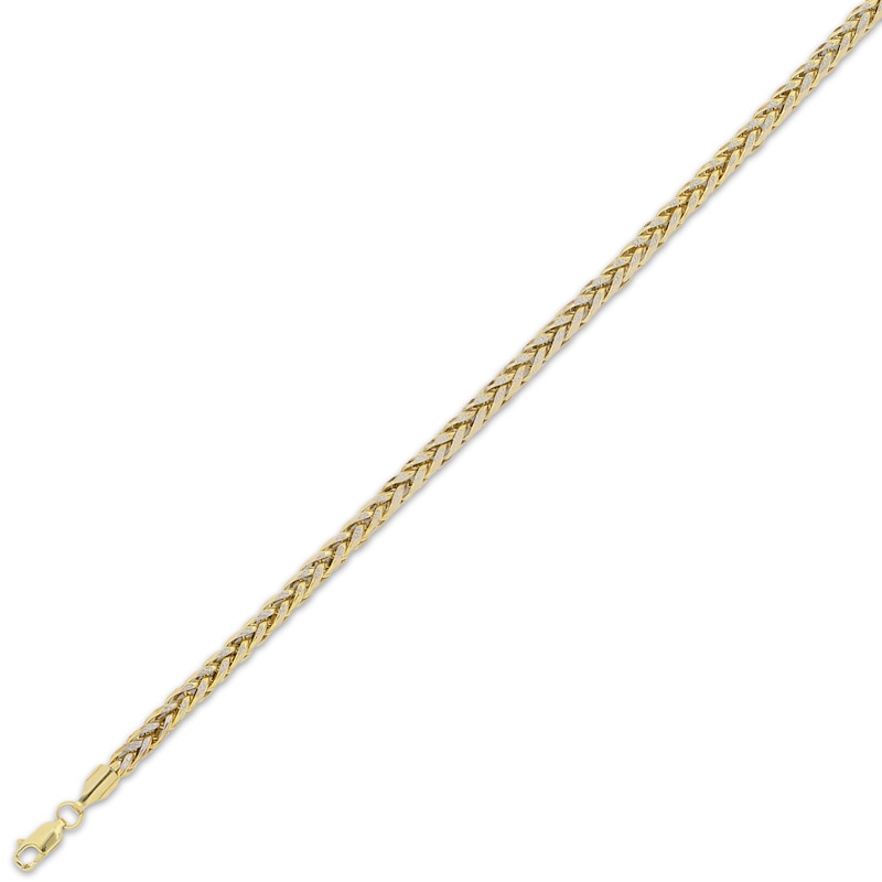 Main Image 1 of Diamond-Cut Palmier Chain Necklace Hollow 14K Yellow Gold 18&quot;