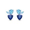 Thumbnail Image 2 of Multi-Shape Ceylon Lab-Created Sapphire, Blue Topaz & Blue Lab-Created Opal Earrings Sterling Silver