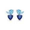 Thumbnail Image 1 of Multi-Shape Ceylon Lab-Created Sapphire, Blue Topaz & Blue Lab-Created Opal Earrings Sterling Silver