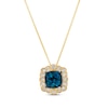 Thumbnail Image 0 of Le Vian Blue Topaz Necklace 3/8 ct tw Diamonds 14K Honey Gold 19”