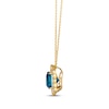 Thumbnail Image 2 of Le Vian Blue Topaz Necklace 3/8 ct tw Diamonds 14K Honey Gold 19”