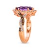 Thumbnail Image 2 of Le Vian Chocolate Twist Amethyst Ring 1/2 ct tw Diamonds 14K Strawberry Gold