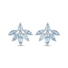 Thumbnail Image 2 of Marquise-Cut Swiss Blue Topaz Cluster Earrings Sterling Silver