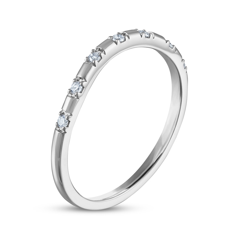 Main Image 2 of Now + Forever Diamond Wedding Band 1/15 ct tw 14K White Gold