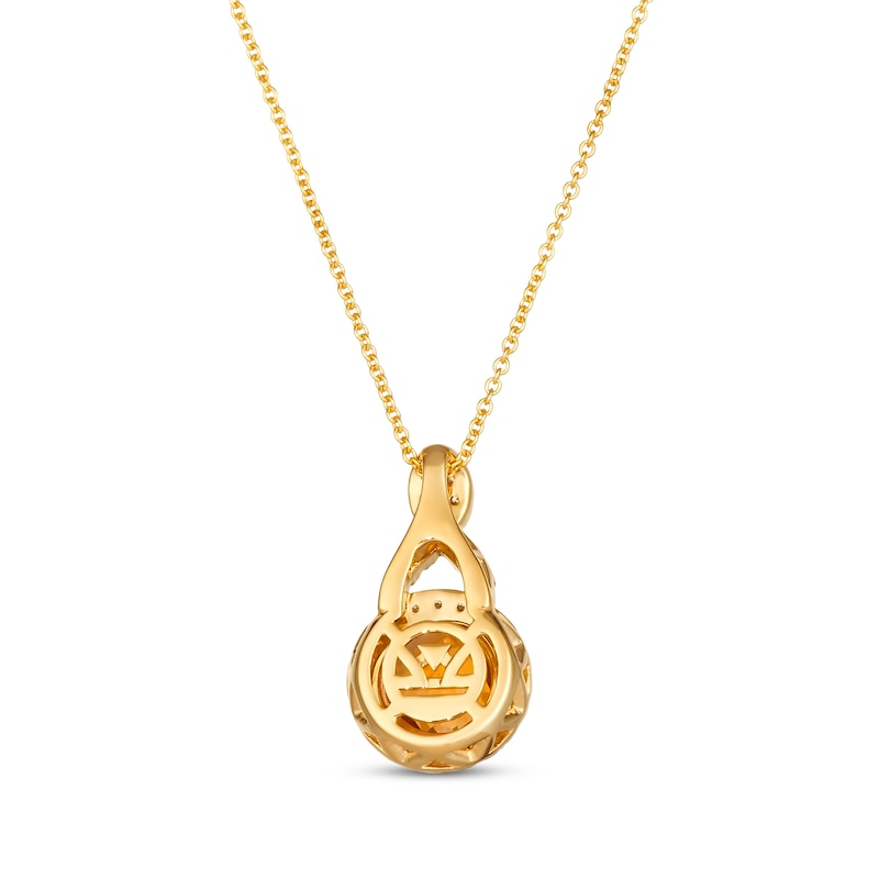 Main Image 3 of Le Vian Chocolate Twist Citrine Necklace 1/3 ct tw Diamonds 14K Honey Gold 19&quot;