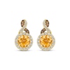 Thumbnail Image 2 of Le Vian Chocolate Twist Citrine Earrings 3/8 ct tw Diamonds 14K Honey Gold