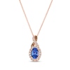 Thumbnail Image 1 of Le Vian Chocolate Twist Tanzanite Necklace 1/5 ct tw Diamonds 14K Strawberry Gold 19&quot;