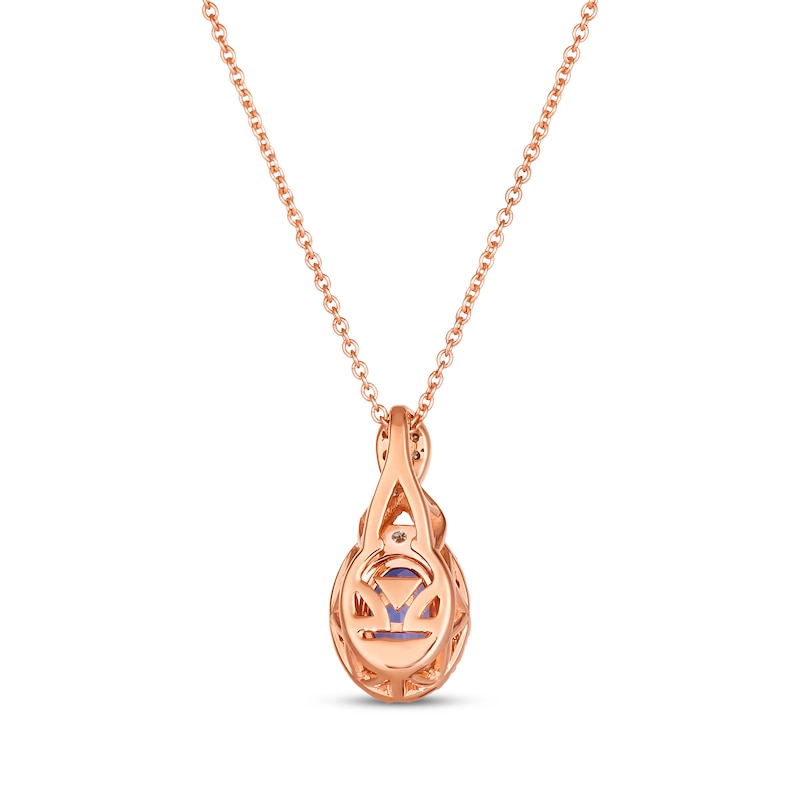 Main Image 3 of Le Vian Chocolate Twist Tanzanite Necklace 1/5 ct tw Diamonds 14K Strawberry Gold 19&quot;