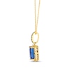 Thumbnail Image 1 of Le Vian Emerald-Cut Tanzanite & Diamond Necklace 1/8 ct tw 14K Honey Gold 19”