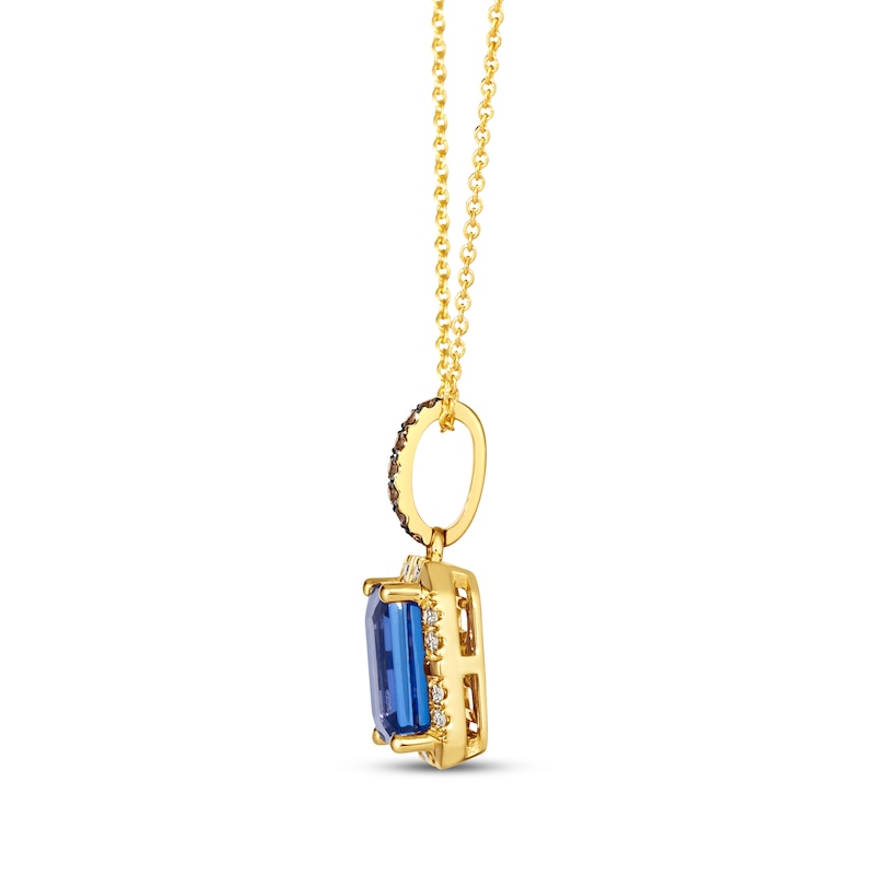 Le Vian Emerald-Cut Tanzanite & Diamond Necklace 1/8 ct tw 14K Honey Gold 19”