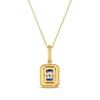Thumbnail Image 2 of Le Vian Emerald-Cut Tanzanite & Diamond Necklace 1/8 ct tw 14K Honey Gold 19”