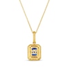 Thumbnail Image 3 of Le Vian Emerald-Cut Tanzanite & Diamond Necklace 1/8 ct tw 14K Honey Gold 19”