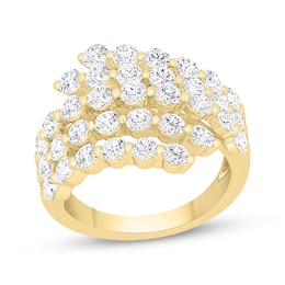 KAY Lab-Grown Diamonds Multi-Row Bypass Ring 2-1/2 ct tw 14K Yellow Gold