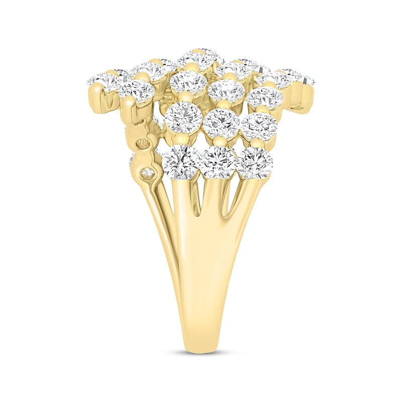 Lab-Created Diamonds by KAY Multi-Row Bypass Ring 2-1/2 ct tw 14K Yellow Gold