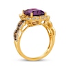 Thumbnail Image 3 of Le Vian Chocolate Waterfall Emerald-Cut Amethyst Ring 7/8 ct tw Diamonds 14K Honey Gold
