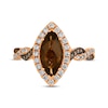 Thumbnail Image 4 of Le Vian Chocolate Twist Quartz Ring 1/2 ct tw Diamonds 14K Strawberry Gold