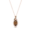 Thumbnail Image 1 of Le Vian Chocolate Twist Quartz Necklace 1/3 ct tw Diamonds 14K Strawberry Gold 19”