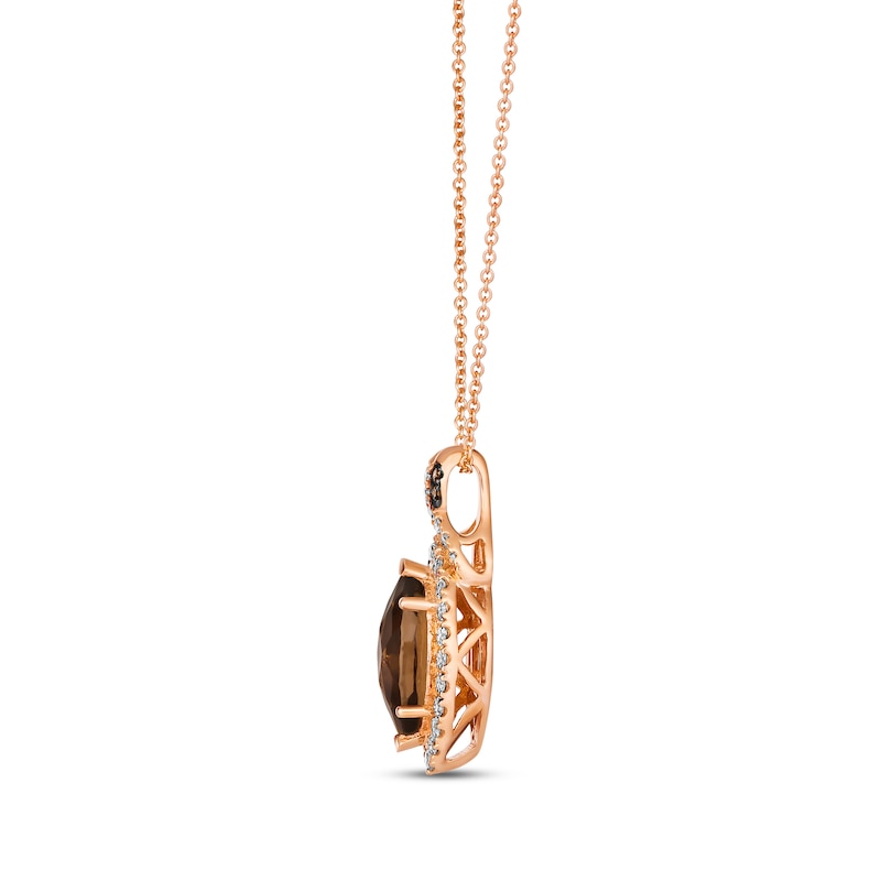 Main Image 2 of Le Vian Chocolate Twist Quartz Necklace 1/3 ct tw Diamonds 14K Strawberry Gold 19”