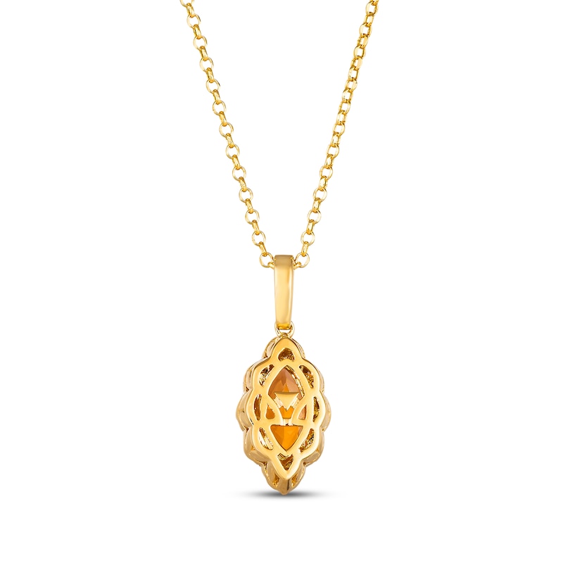 Main Image 3 of Le Vian Citrine Necklace 3/8 ct tw Diamonds 14K Honey Gold 19”