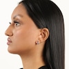 Thumbnail Image 4 of Round-Cut London Blue Topaz & Pear-Shaped Swiss Blue Topaz Drop Earrings 10K Yellow Gold