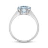 Thumbnail Image 2 of Hexagon-Cut Swiss Blue Topaz Solitaire Ring Sterling Silver