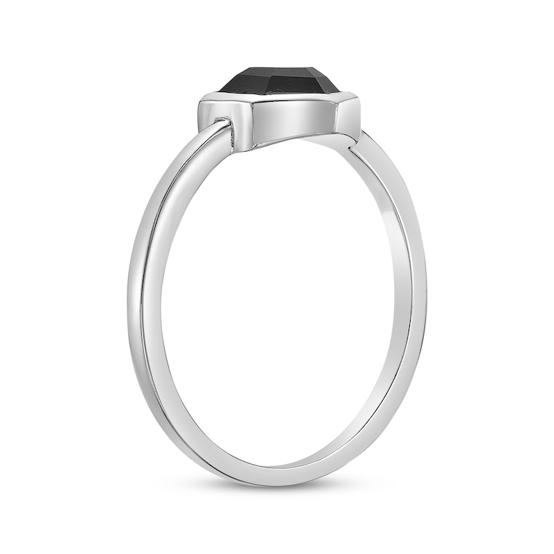 Main Image 2 of Hexagon-Cut Black Onyx Ring Sterling Silver