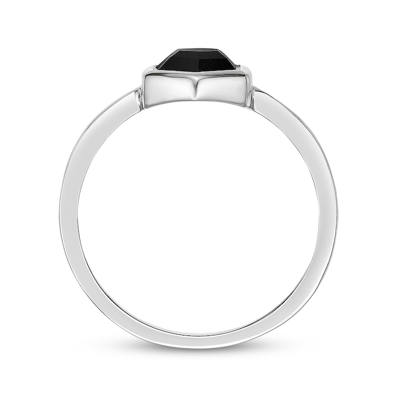 Main Image 3 of Hexagon-Cut Black Onyx Ring Sterling Silver