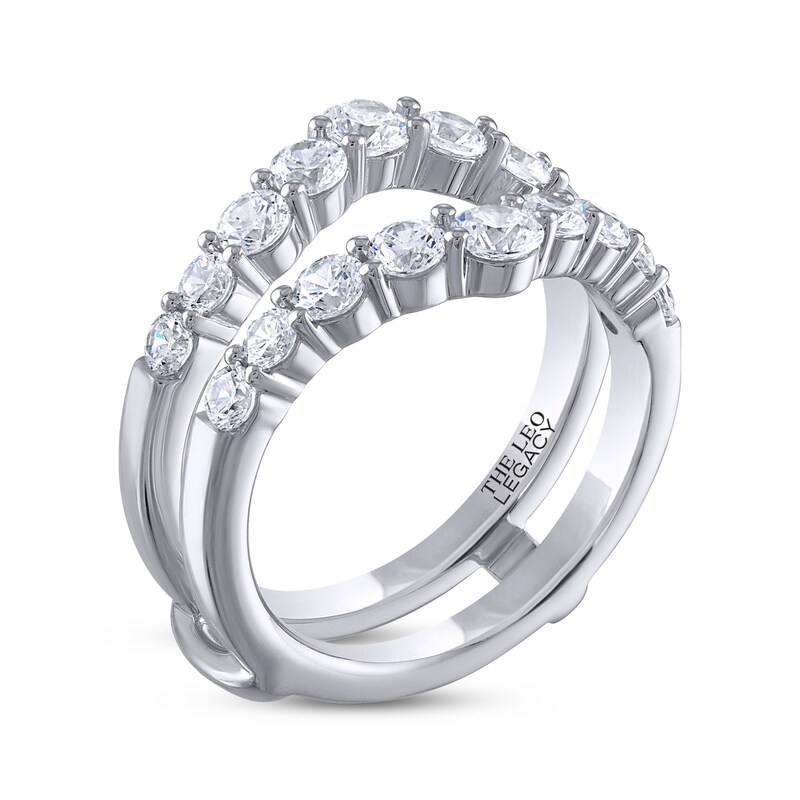 Main Image 2 of THE LEO Legacy Lab-Grown Diamond Round-Cut Enhancer Ring 1-1/2 ct tw 14K White Gold