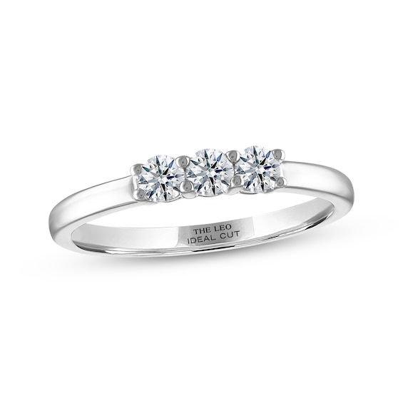 THE LEO Ideal Cut Diamond Wedding Band 1/3 ct tw 14K White Gold