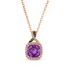 Thumbnail Image 1 of Le Vian Chocolate Twist Amethyst Necklace 1/5 ct tw Diamonds 14K Strawberry Gold 19”