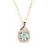 Thumbnail Image 0 of Le Vian Chocolate Twist Green Quartz Necklace 1/5 ct tw Diamonds 14K Honey Gold 19”